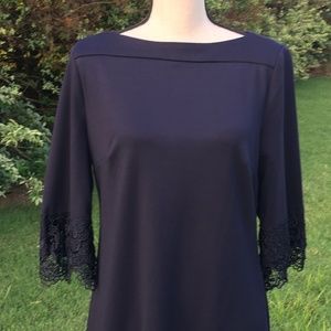 Beige by ECI Wedding Mother Navy dress w/lace